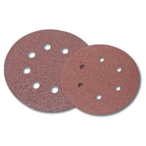 DISC ABRAZIV HARTIE CU ORIFICII 125MM - GR.80, 5/SET